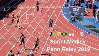 Jamaica vs USA Women's Sprint Medley Penn Relay 2019