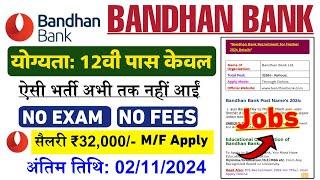 Bandhan Bank Recruitment 2024 For Fresher | Bank Job 2024 | Bandhan Bank Me Job Kaise Kare | Jobs