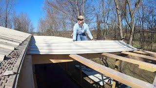 Adding a Lean-To on a Pole Barn Pt. 3 - Roof Sheeting