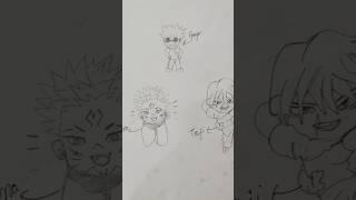 gojo×sukuna×toji #jujutsukaisen  #drawing #trending #viral #shortsvideo #arts