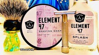 Razor Emporium Element 47, Soap, Splash and Candle/ Razor Emporium Brush/Rex Supply Co. Envoy.