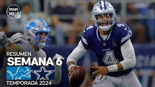 Detroit Lions vs. Dallas Cowboys | Semana 6 - NFL 2024 | Highlights Resumen en español