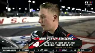 Beer can thrown at John Hunter Nemechek at Darlington 2022