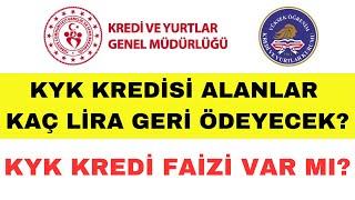  KYK KREDİSİ ALANLAR KAÇ LİRE GERİ ÖDEYECEK? | KYK KREDİ FAİZİ VAR MI? #2024yks #kyk #ayt