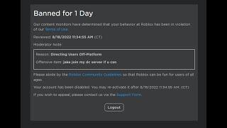 I got banned...