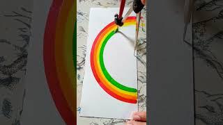 Creative Rainbow Drawing  #shorts #creativeart #rainbowart