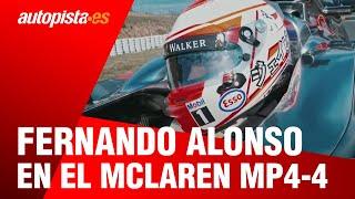 Fernando Alonso se sube al McLaren MP4-4 de Ayrton Senna | Autopista.es