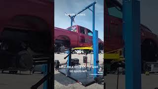 Portable Car two Post lift #automobile #carhoist #hoist #trucker #dually #loadall #roadmachine