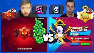 ZENGİN VS FAKİR HESAP (500 MELEK & ŞEYTAN STARR HEDİYESİ AÇILIMI) !! BRAWL STARS