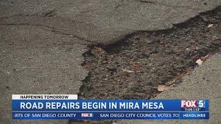 Road Repairs Begin In Mira Mesa