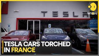 Dozen Tesla Cars Torched Outside Dealership Near France’s Toulouse City | World News | WION