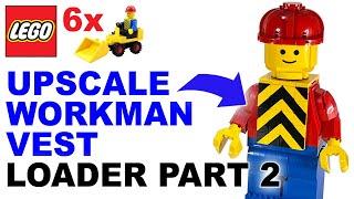Up-scaled Lego Mini Loader Part 2: Workmans Vest - (Set 607)