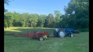 First time Cutting and Bailing Hay. Our haying experience start to finish
