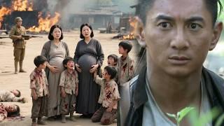 Japanese troops burned a village, killed kids and pregnant women; hunter wiped out enemies!
