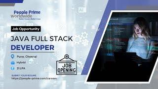 #itjobs #Openings : Java Full Stack Developer Wanted | People Prime Jobs