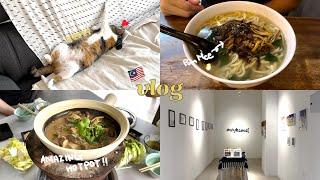 ENG) Malaysia Daily Vlog - Having Pan Mee and Going Exhibition