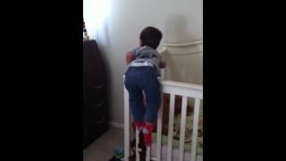 Wyatt gets out of crib!
