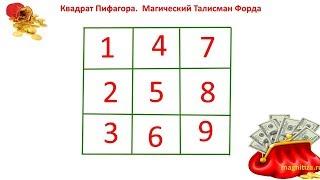 Магические квадраты. Для быстрого получения денег, здоровья, удачи.