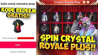 SPIN CRYSTAL ROYALE PLUS TERBARU !! 1 Kode Redeem FF Gratis & Spin Incubator 3in1 Lagi !!