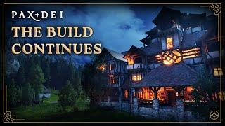 Pax Dei | Building the Four Corners Innkeep (Part 2 - Eastern Wing, Early Decorations & Lighting)