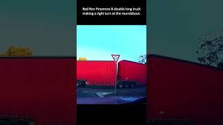 Red Ron Finemore long truck right turn at the roundabout #SydneyLongTruck 140