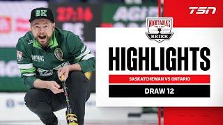 Montana's Brier: Draw 12 - Saskatchewan (Kleiter) 9, Ontario (Mooibroek) 4