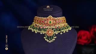 Exquisite 22k Gold Kundan Emerald Choker | Elegant Jewelry for Every Occasion