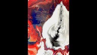 Flow Acrylic Painting Technique - Using Dramatic Color Contrasts to build focus