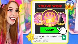 FREE VIP GAMES for Dress To Impress ON ROBLOX DTI Free VIP?!