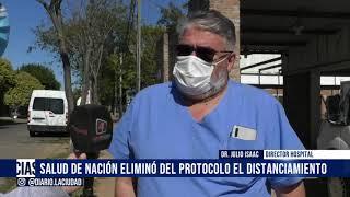 01 04 22 DR  JULIO ISAAC   DIRECTOR HOSPITAL   SALUD DE NACIÓN ELIMINÓ DEL PROTOCOLO EL DISTANCIAMIE