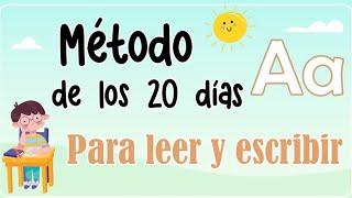 Vocal A | Método de los 20 días para aprender a LEER y ESCRIBIR 