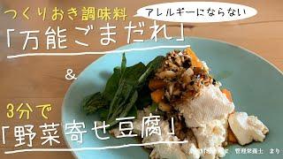 【夏】アレルギーに悩まない食べ方『万能ごまだれ＆野菜寄せ豆腐』薬膳料理研究家・管理栄養士のレシピ
