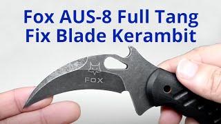 Fox Karambit AUS-8 Full Tang Fixed Blade G10 Handle Claw Knife