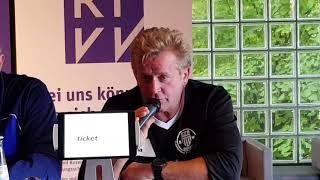 Pressekonferenz nach dem Oberliga-Spiel SC West - ETB Schwarz-Weiß Essen