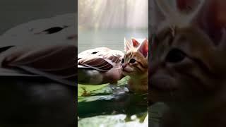 Unlikely Hero: Duck Saves Drowning Kittens