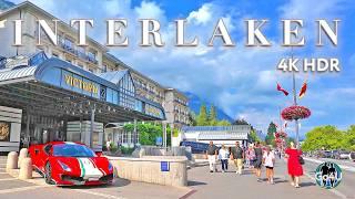 INTERLAKEN SWITZERLAND  Cute town between 2 lakes / Walking tour in Region Jungfrau 4K HDR