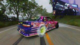 Miki Takagi's PS13 - FULL SEND! Drifting Momiji Downhill - Assetto Corsa | Steering Wheel Gameplay