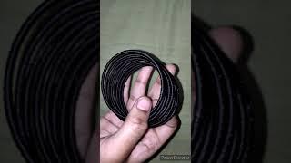 Metal bangle into silk thread bangle | black colour | RK Corner