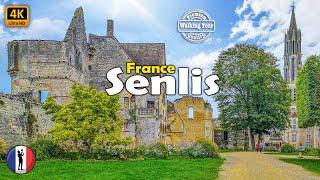  SENLIS Walking Tour - The Most Beautiful Medieval Town Near Paris (With Captions) - 4k60fps