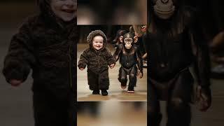 Baby Fashin Show Monkey  #babyfashion #cute #baby #aibaby #cutebaby #animal #babyfashiontrends