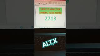 Tick Symbol in word | insert a checkmark #viral #shortcutkeys