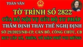 BỘ NỘI VỤ GỬI BỘ TƯ PHÁP THẨM ĐỊNH DỰ THẢO NGHỊ ĐỊNH THAY THẾ NGHỊ ĐỊNH 29/2023/NĐ-CP