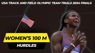 Masai Russell Shatters World Lead in Thrilling 100m Hurdles Final at 2024 U.S. Olympic Trials