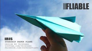 100 FEET PAPER PLANE - How to make a Paper Airplane that Flies Far | Iris Starship