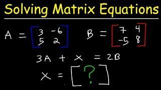 Solving Matrix Equations