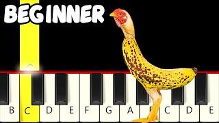 Chicken Banana - Fast and Slow (Easy) Piano Tutorial - Beginner