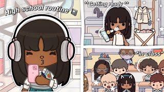 Toca Boca aesthetic high school routine *WITH VOICE* II Toca Boca roleplay