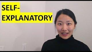[영어회화] Self-Explanatory