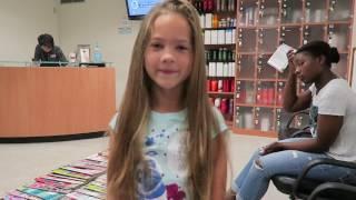 SAVANNAH'S FIRST HAIR CUT AND WIGS FOR KIDS DONATION | DONATING HAIR | LONG HAIR DONATION