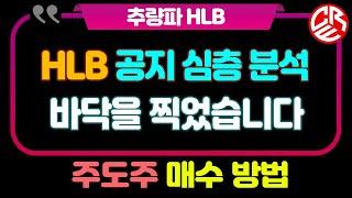 에이치엘비 HLB 공지 심층 분석 / 바닥을 찍었습니다 / 주도주 매수방법